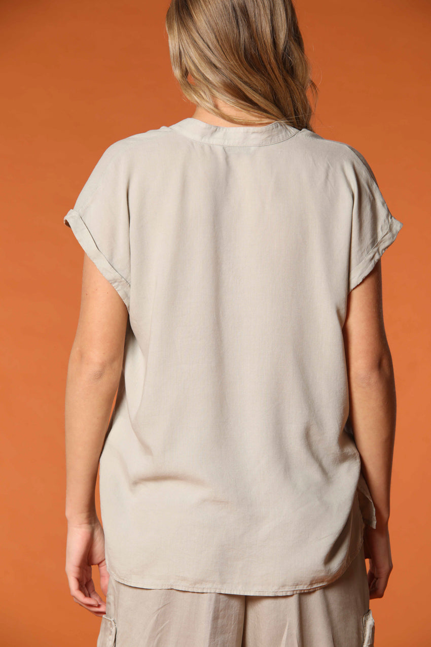 Adele MM camisa mujer con mangas cortas en tencel 