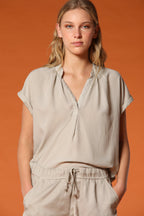 Adele MM camisa mujer con mangas cortas en tencel 