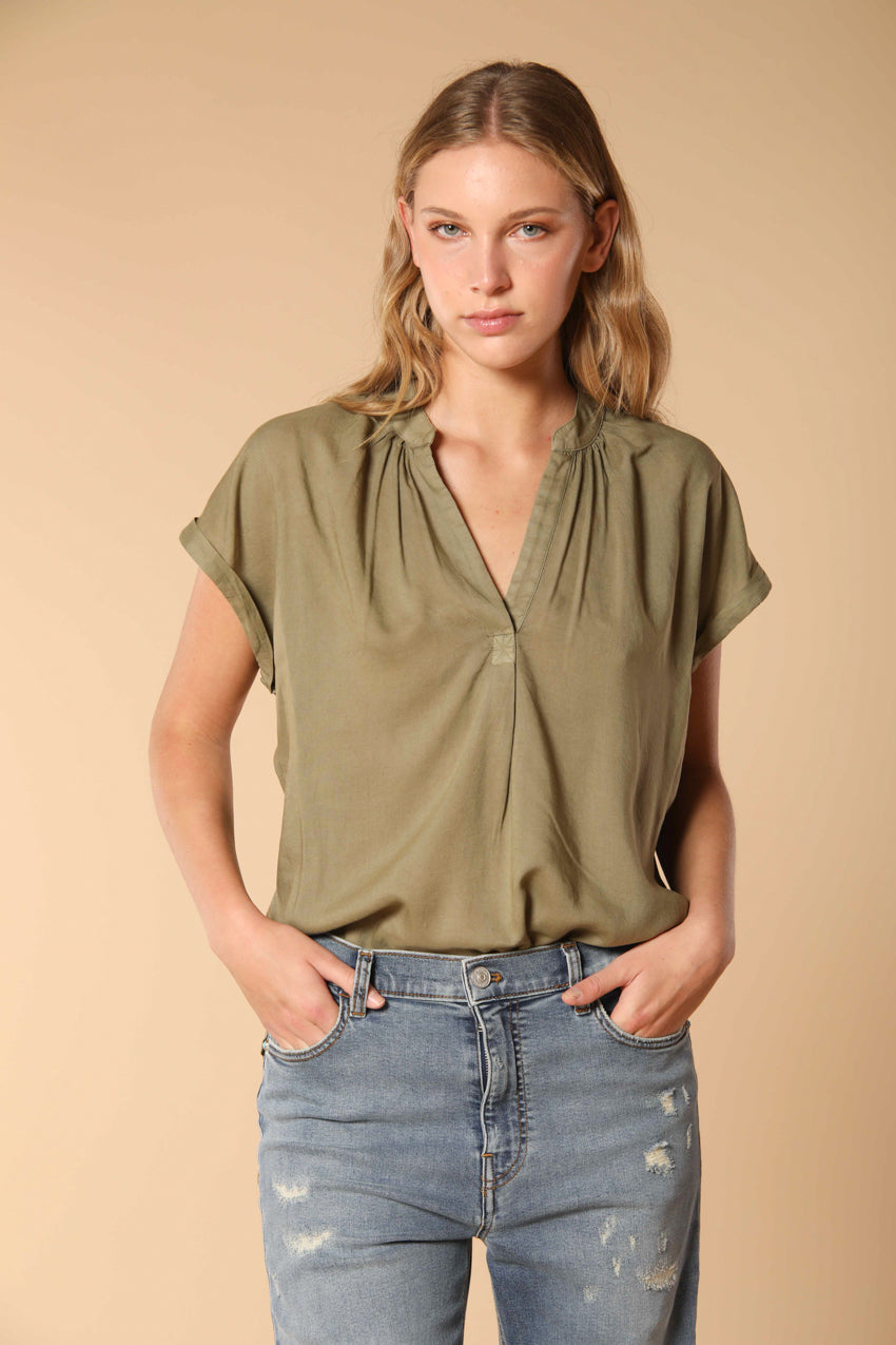 Adele MM women's short-sleeve shirt in tencel