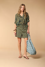 Adele camisa mujer en gasa de algodón con estampado floreal