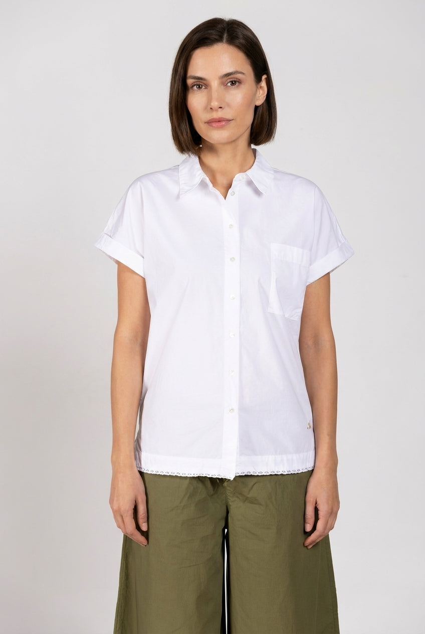 Livia camicia donna a manica corta in popeline