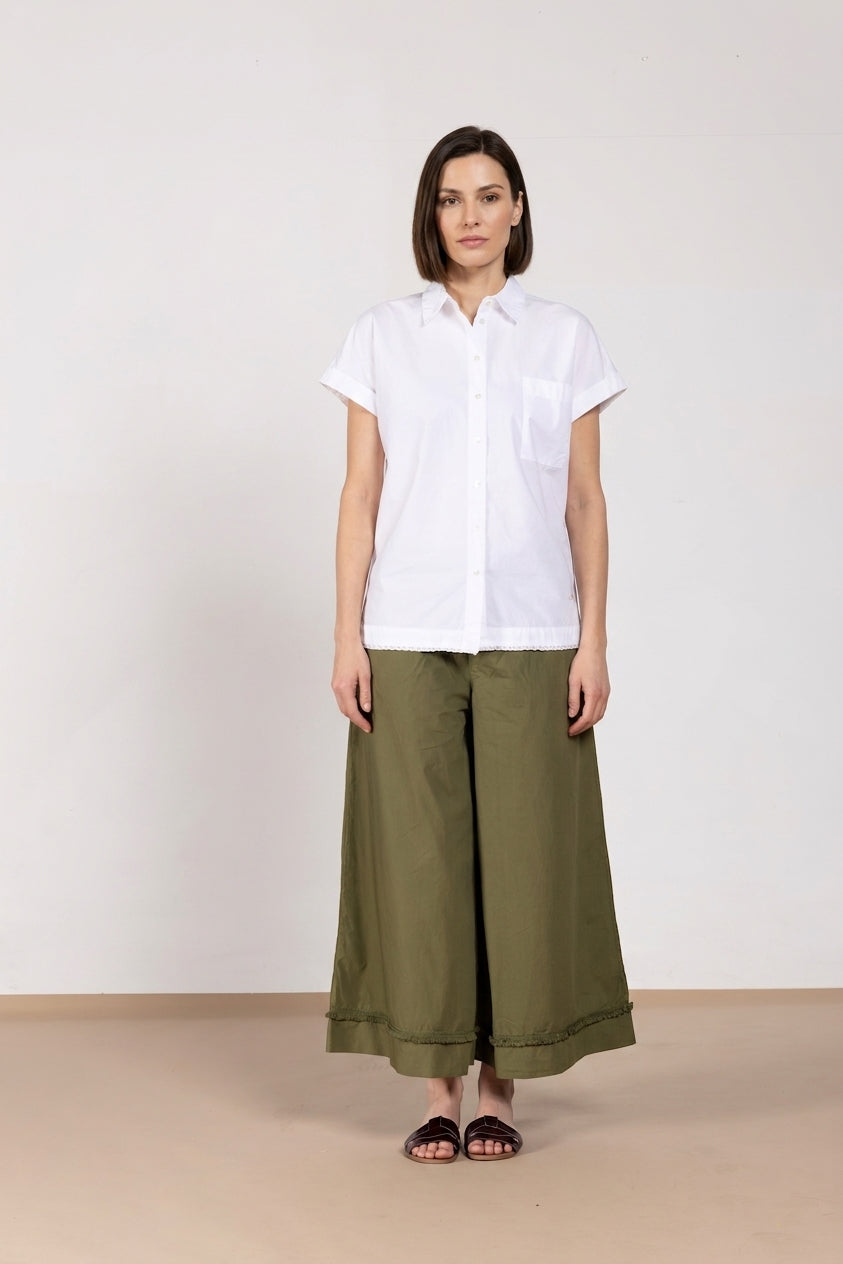 Livia camicia donna a manica corta in popeline