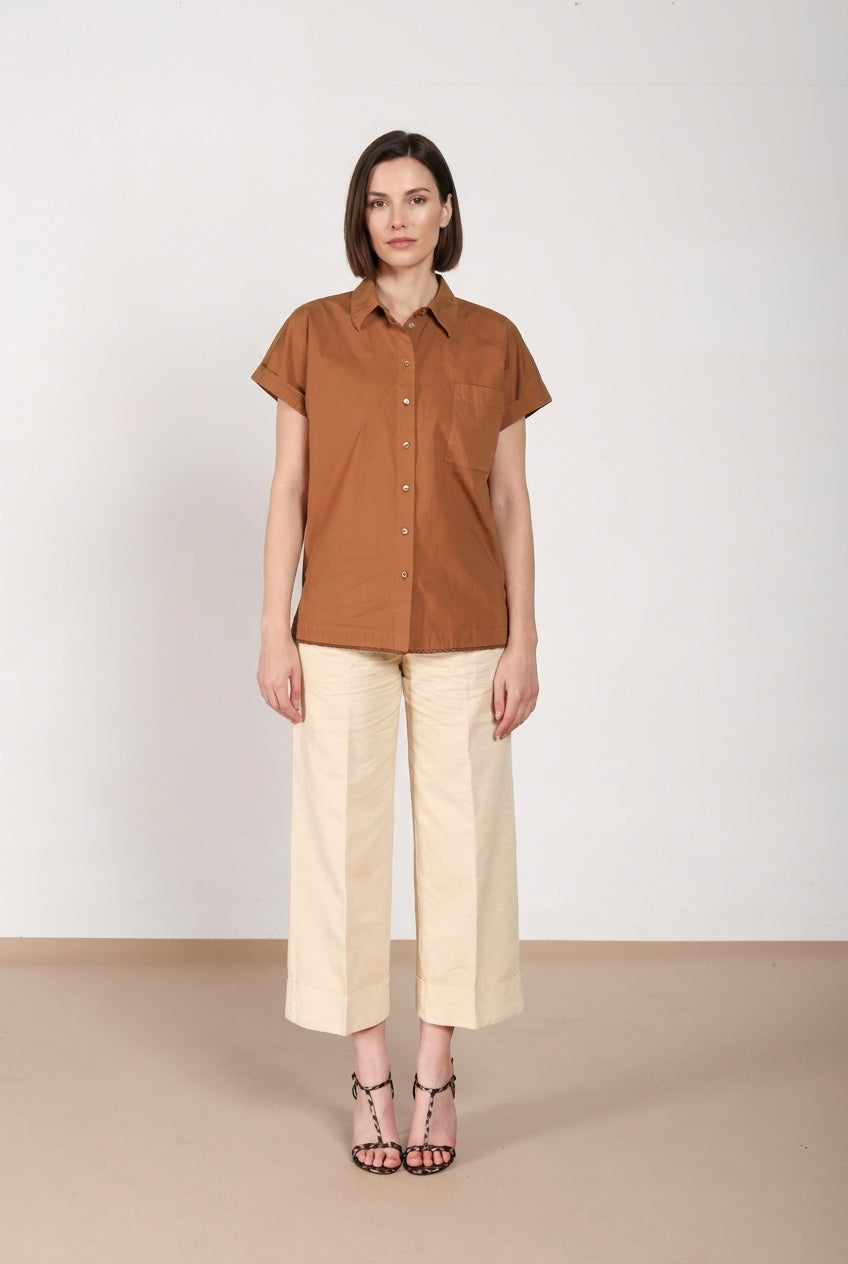 Livia camisa mujer manga corta en popelín