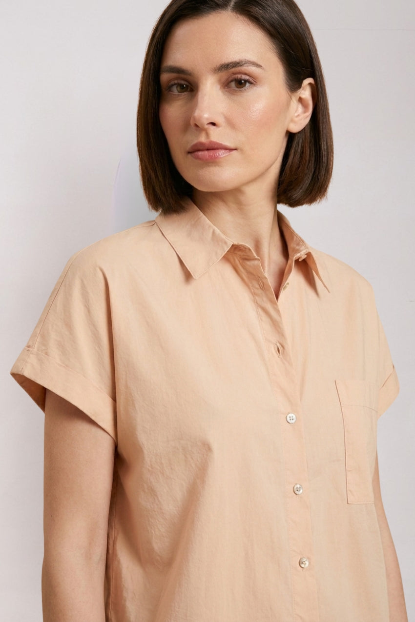 Livia camisa mujer manga corta en popelín