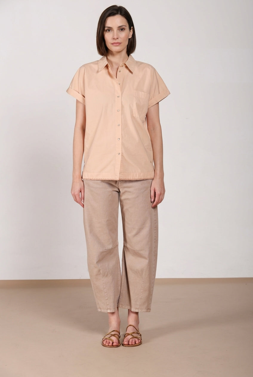 Livia women's shirt short sleeve in poplin