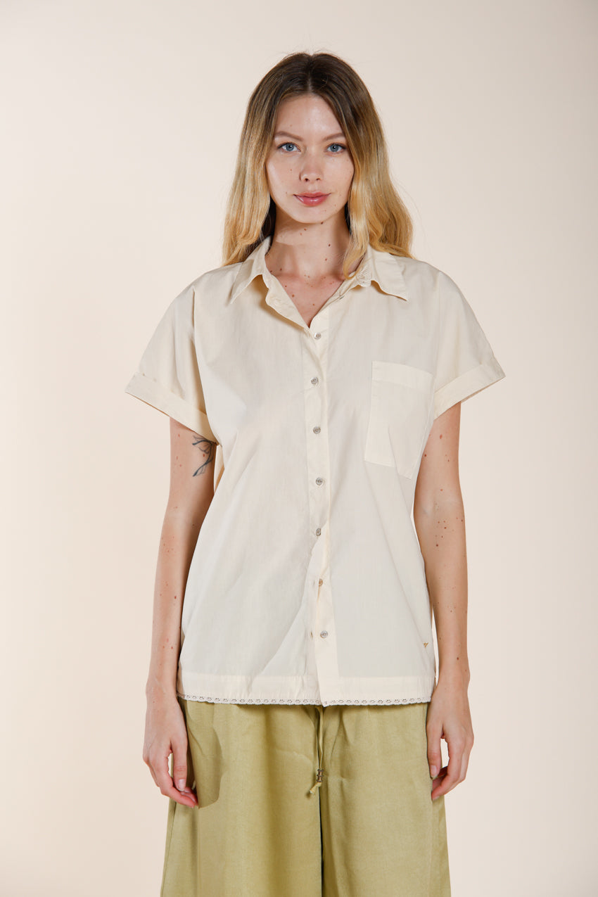 Livia camisa mujer de manga corta en popelín
