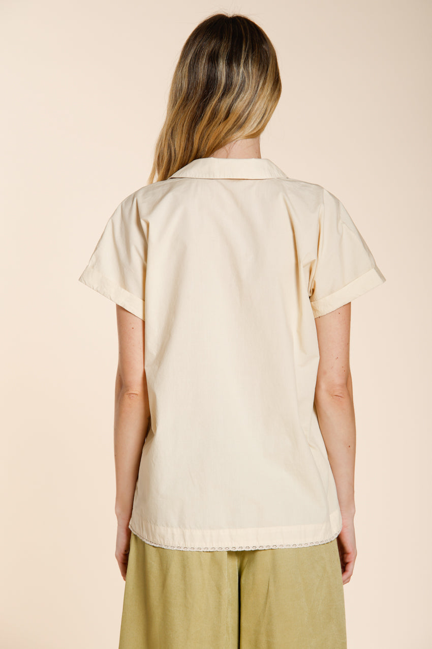 Livia chemise femme à manches courtes en popeline