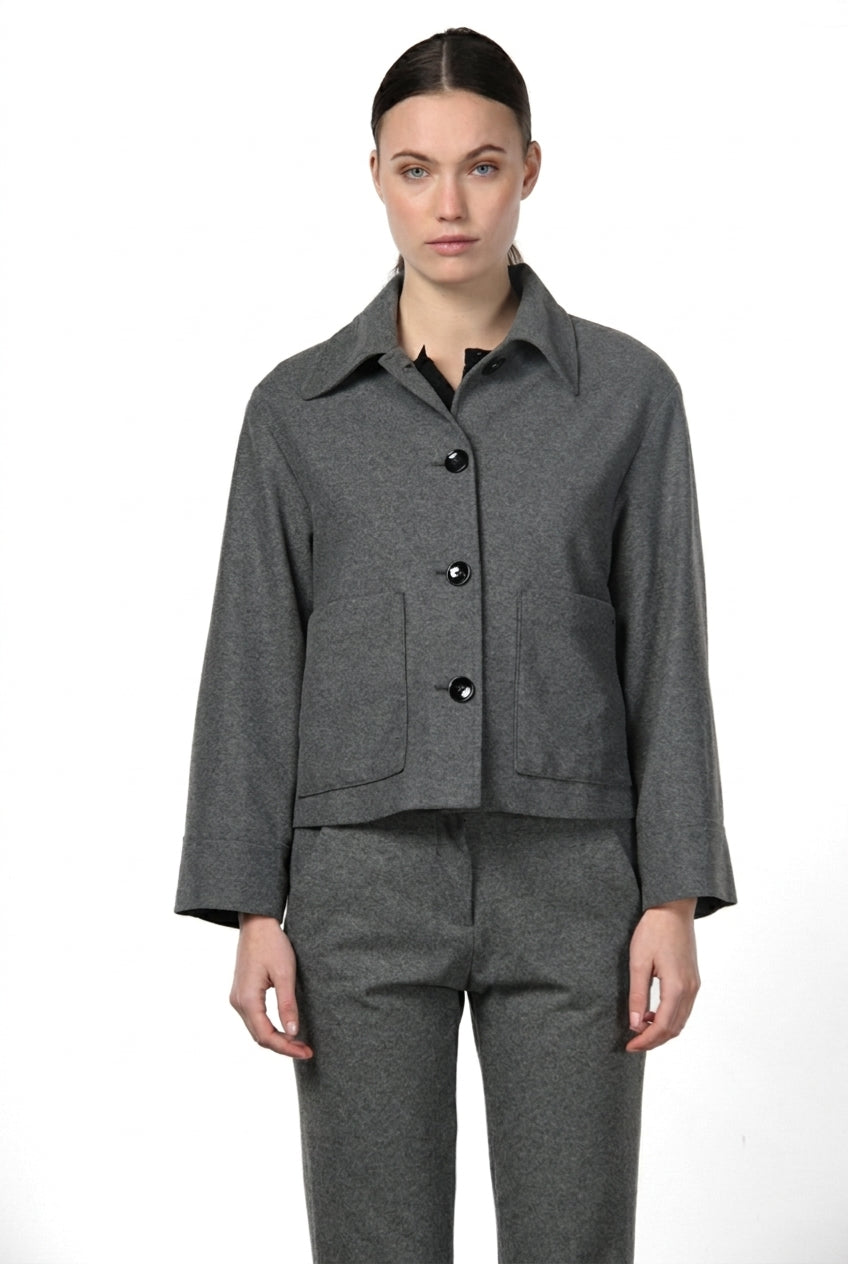 Chaqueta de mujer Rosie en jersey franela
