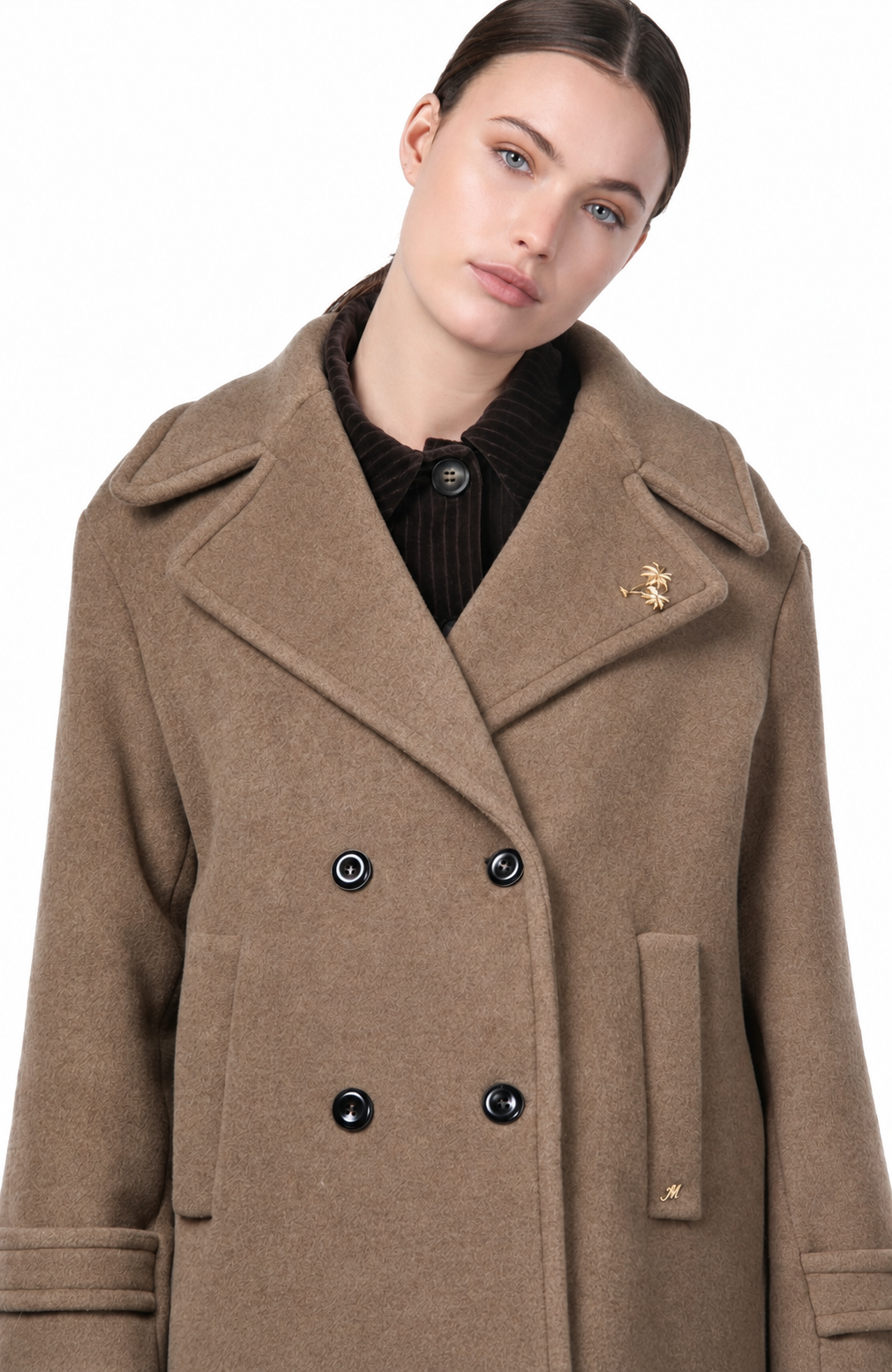 Leonie cappotto donna in panno morbido di lana