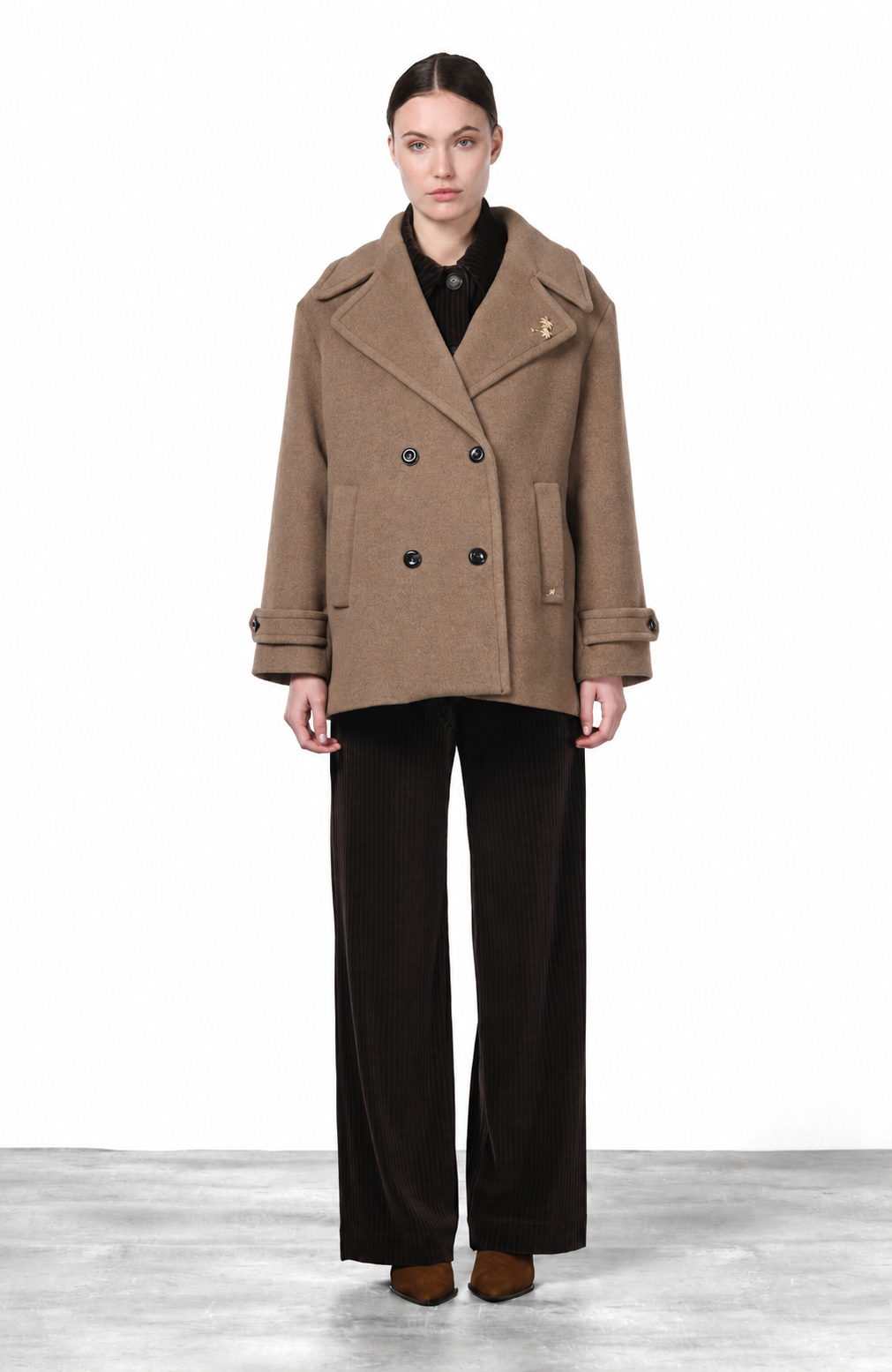 Leonie cappotto donna in panno morbido di lana