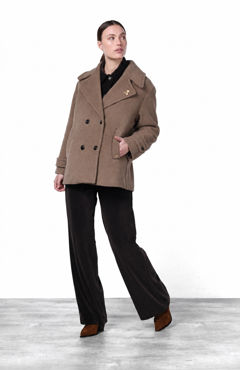 Leonie cappotto donna in panno morbido di lana
