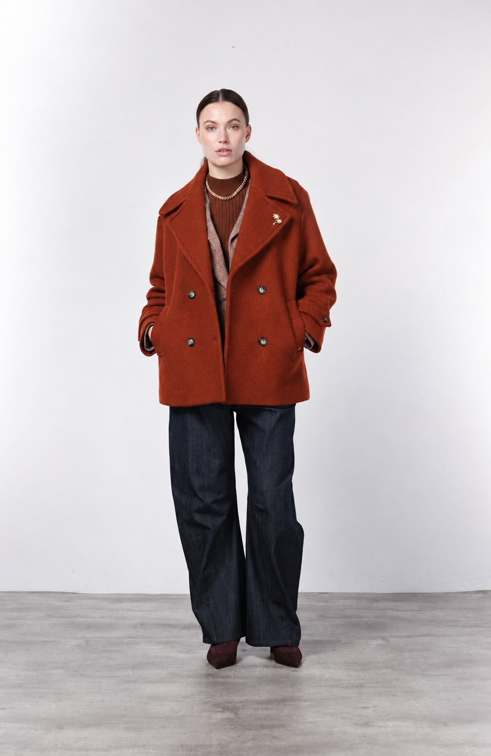 Leonie women’s coat in wool bouclé