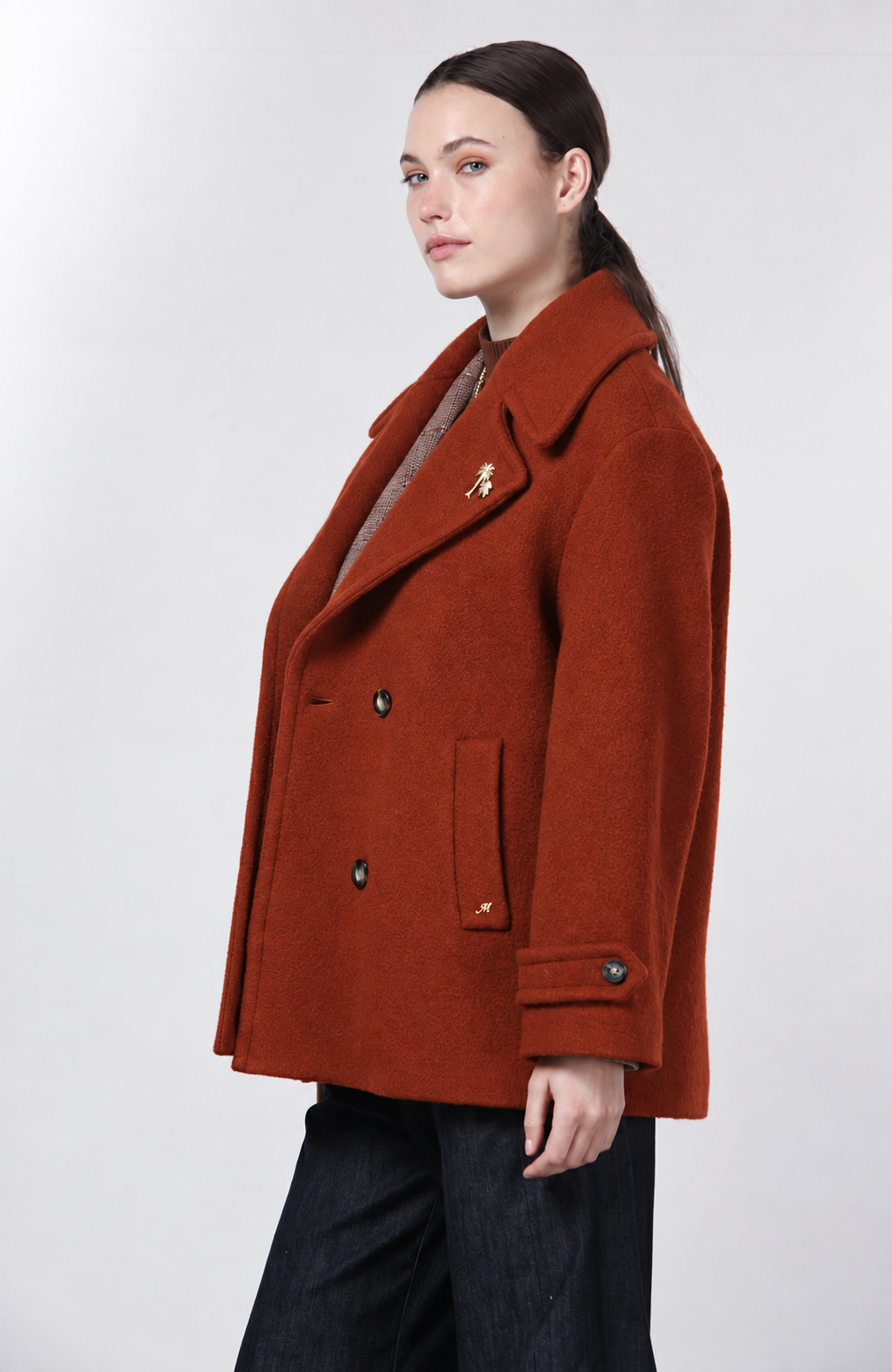 Leonie women’s coat in wool bouclé
