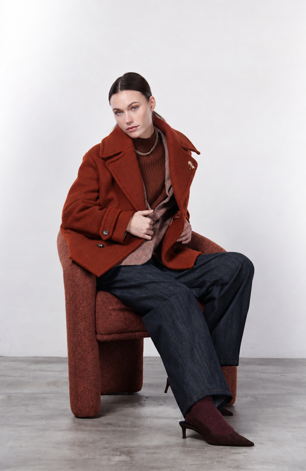 Leonie women’s coat in wool bouclé