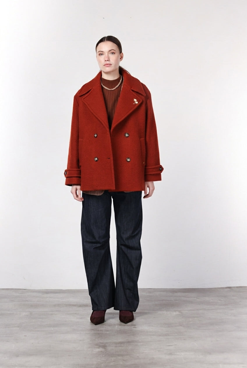 Leonie cappotto donna in lana bouclé
