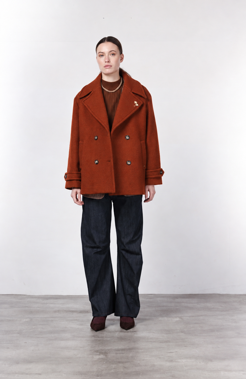 Leonie women’s coat in wool bouclé