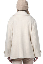 Leonie women’s coat in checked wool pattern