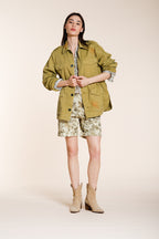 Florence New chaqueta mujer en twill ligero stretch bordado flores