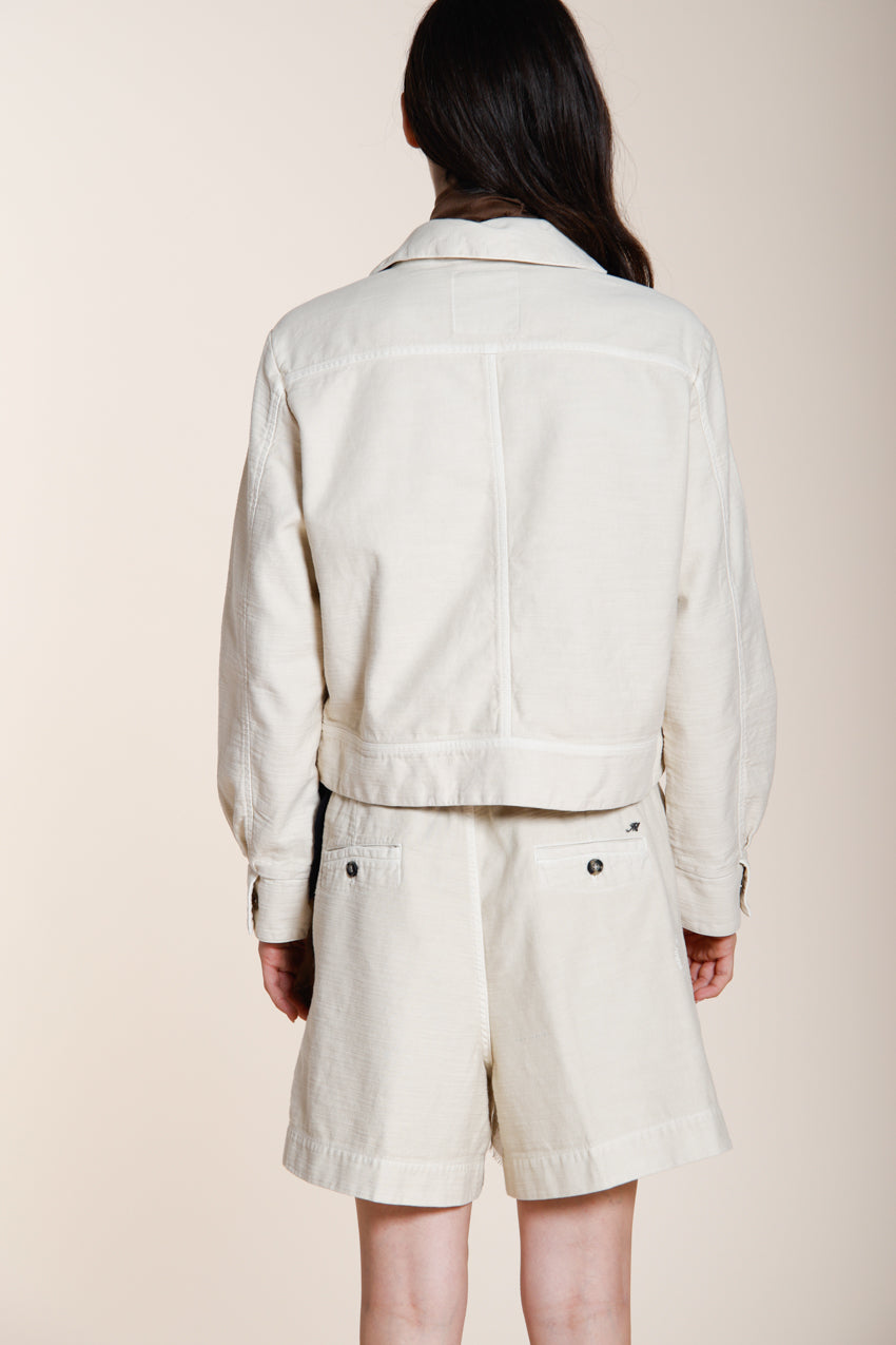 San Diego chaqueta mujer en algodón flameado con tachuelas