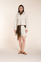 San Diego chaqueta mujer en algodón flameado con tachuelas