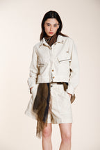 San Diego chaqueta mujer en algodón flameado con tachuelas