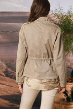 Eva women's field jacket in twill with studs
