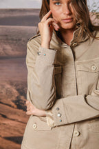 Eva women's field jacket in twill with studs
