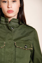 Eva chaqueta mujer en twill bordado flores
