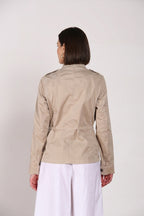 Eva women's jacket in twill flower embroidery