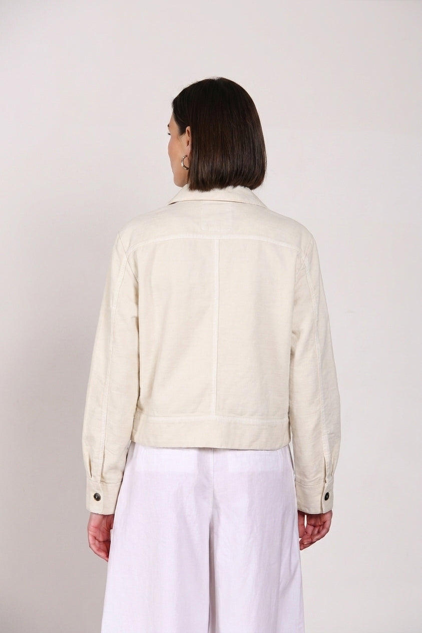 Eva Jacke Damen aus Twill Blumenstickerei