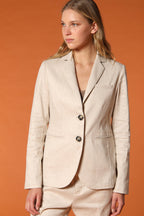 Helena blazer donna in tela misto lino e cotone
