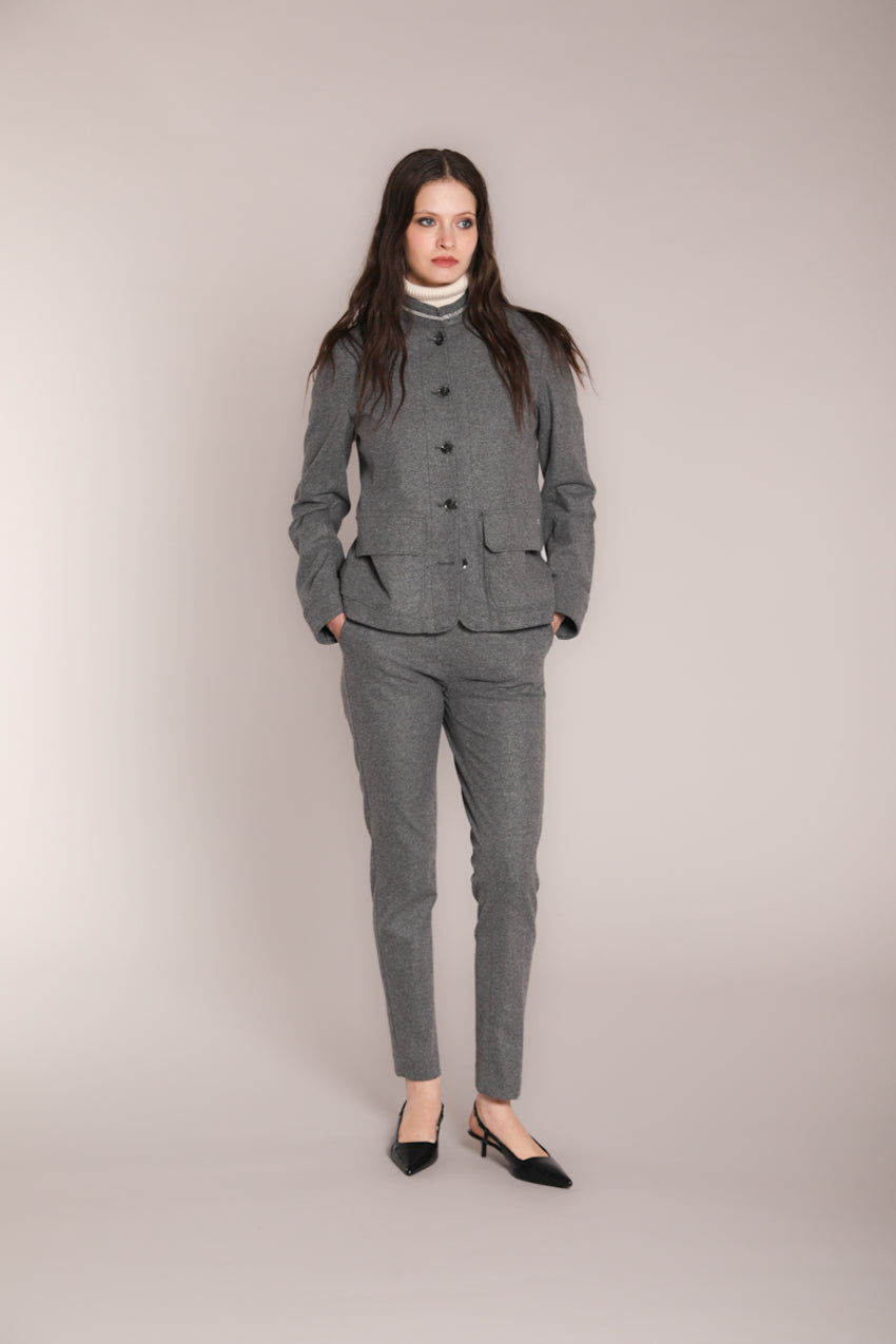 Women's Jacket Karen New Dark Grey in Flannel Jersey