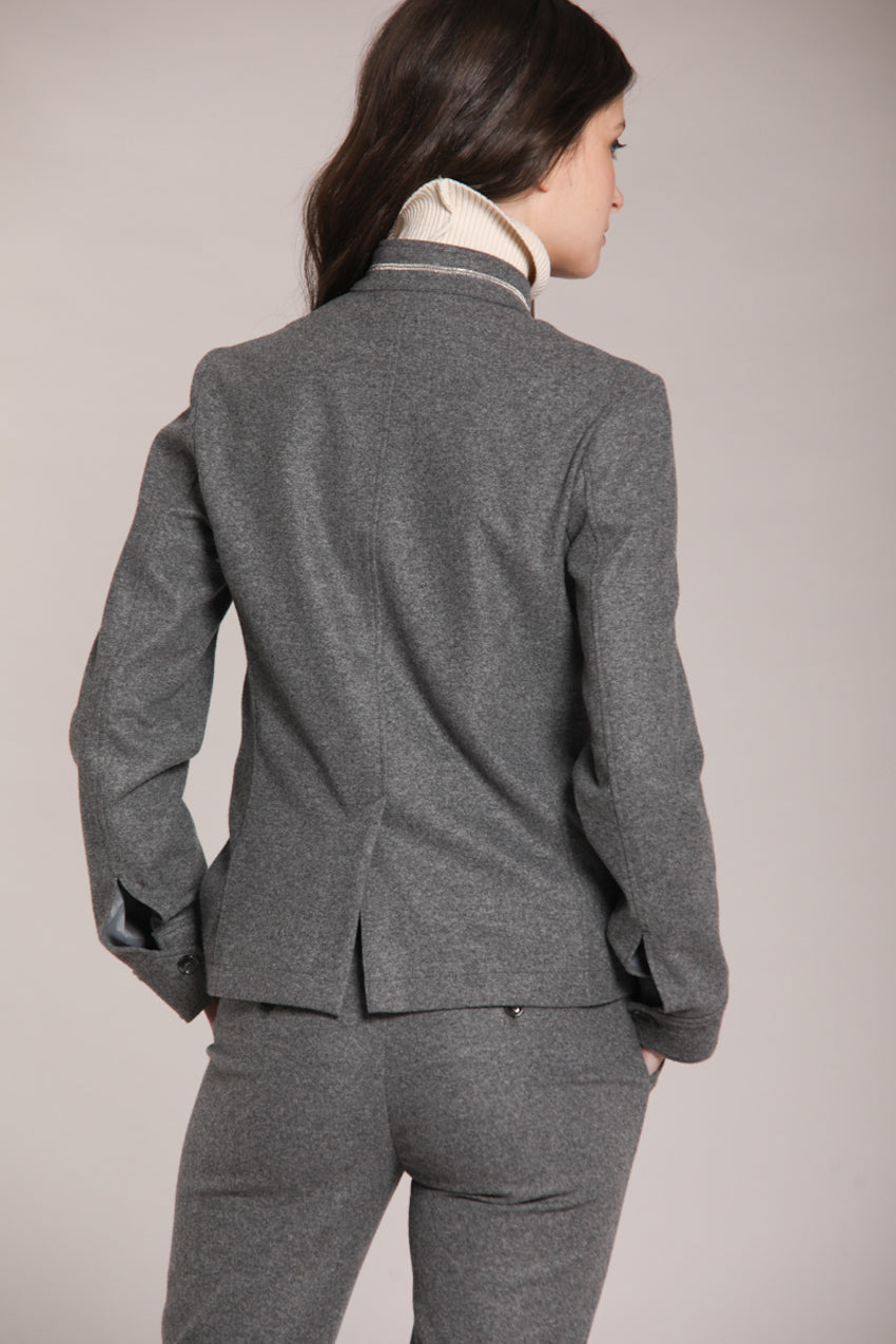 グレン・グールド　 Original Jacket Collection Women's Jacket Karen New Dark Grey in Flannel Jersey