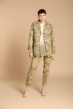 Santa Barbara women's jacket in twill with beige camouflage print