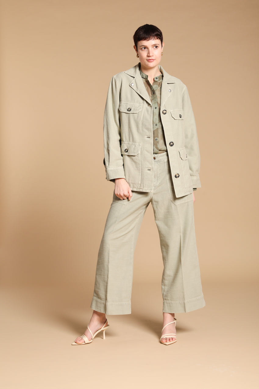 Santa Barbara chaqueta de mujer en algodón flameado 