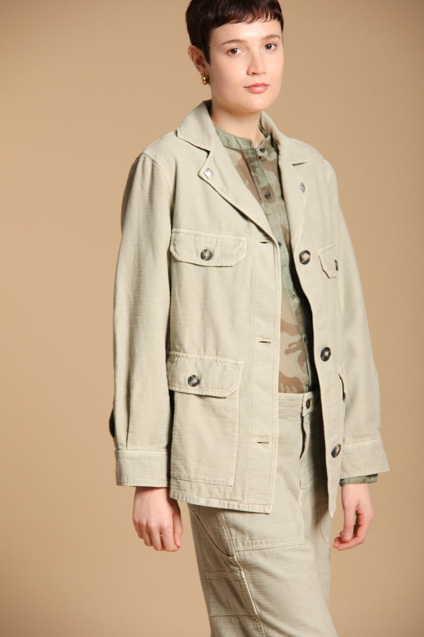 Santa Barbara chaqueta de mujer en algodón flameado 