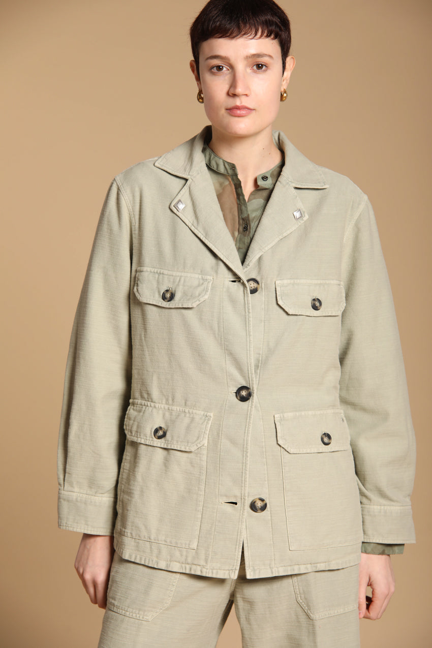 Santa Barbara chaqueta de mujer en algodón flameado 