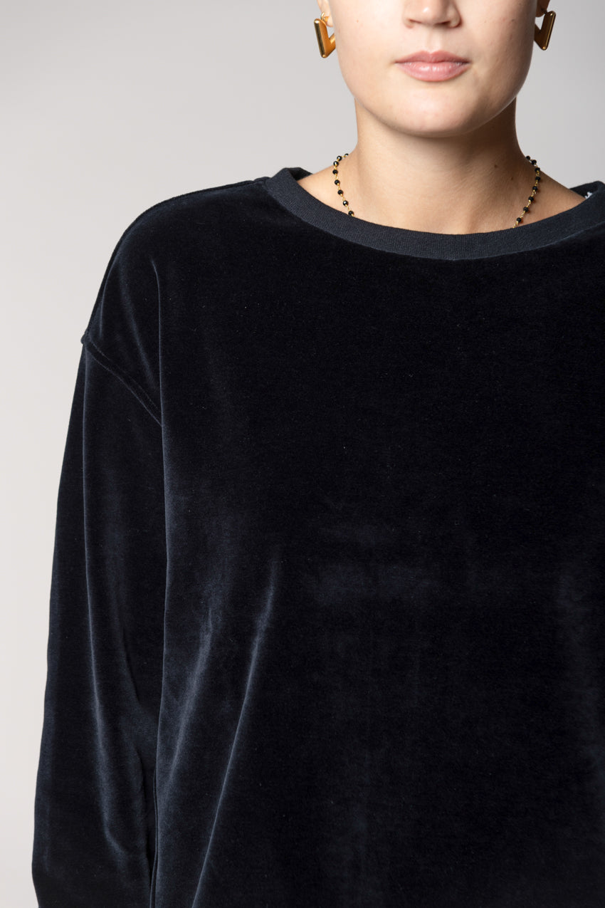 Beverly felpa donna in jersey ciniglia