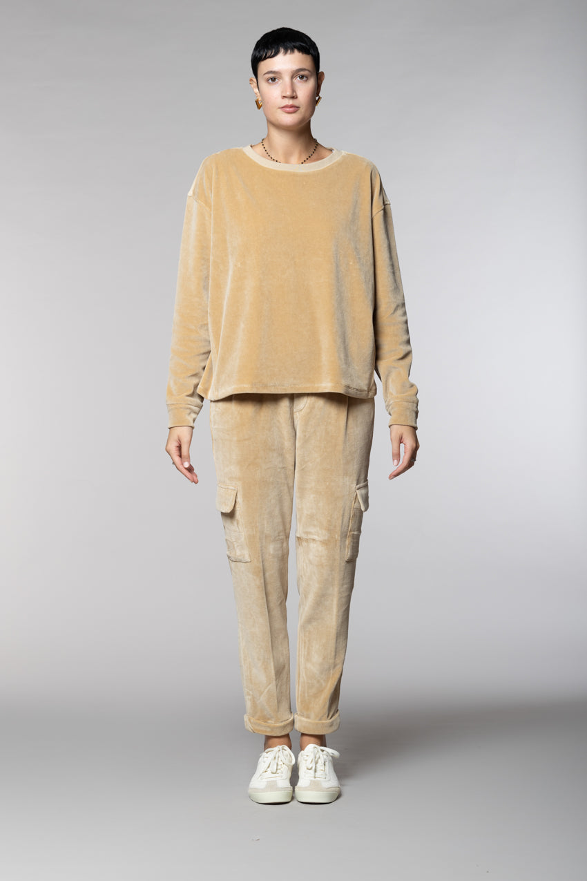 Beverly felpa donna in jersey ciniglia