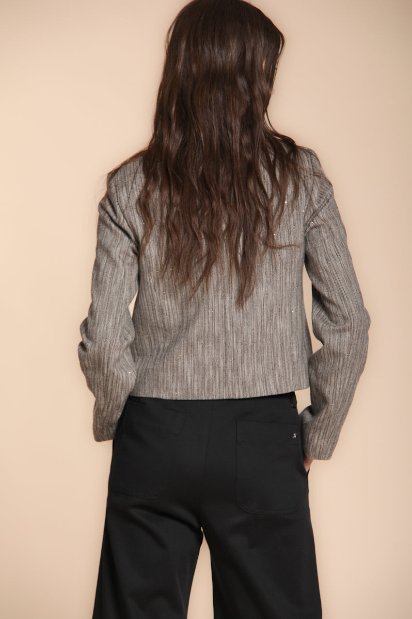 Lou Lou giacca cropped donna in resca paillettes