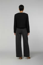 Lou Lou chaqueta cropped mujer en bouclé mezcla de lana