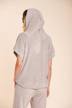 Marta sweatshirt femme manches courtes en jersey éponge