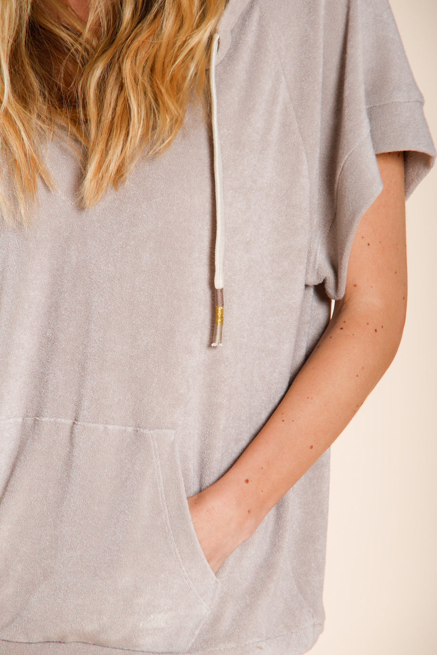 Marta sweatshirt femme manches courtes en jersey éponge