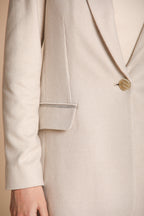 Foto 2 Irene blazer donna in jersey trama puntino