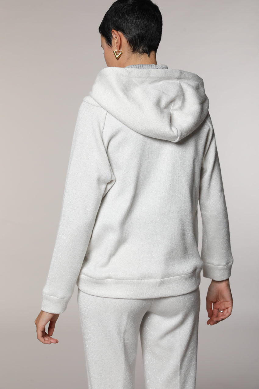 Hoodie Damen-Sweatshirt mit Kapuze aus Jersey mit Lurex