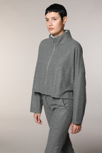 Nora cropped sweat femme en jersey flanelle