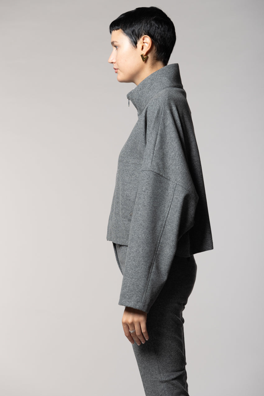 Nora cropped sweat femme en jersey flanelle