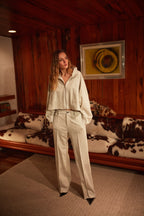 Nora felpa cropped donna in jersey flanella