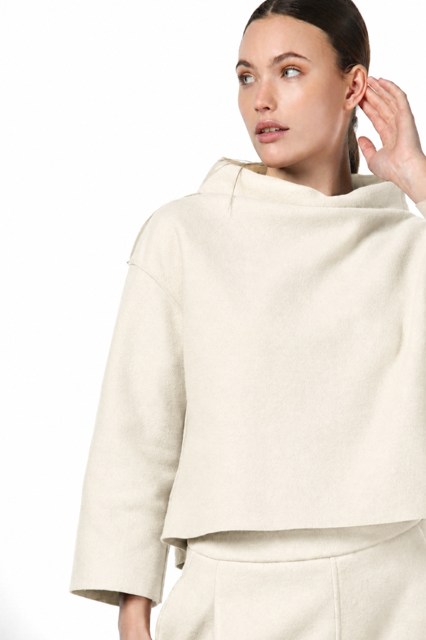 Nathi sudadera de mujer en paño de lana
