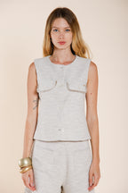 Giselle women's blazer in rice grain weave jersey